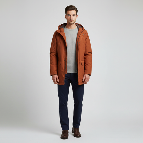 Abrigo con capucha para hombre