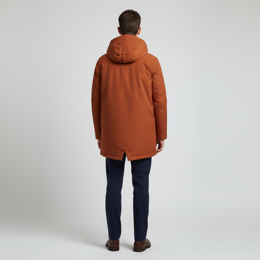 Abrigo con capucha para hombre
