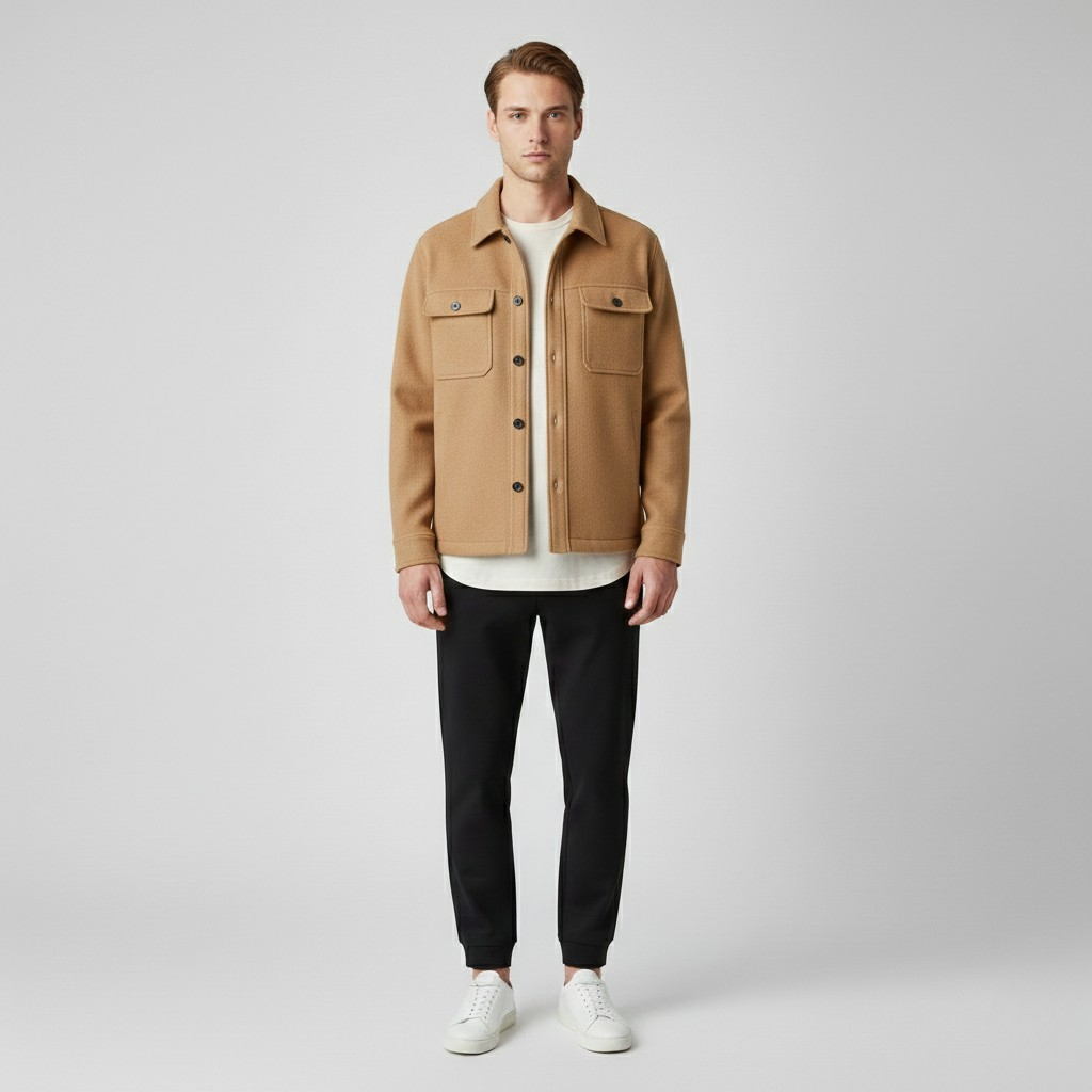 Chaqueta de líneas sencillas para hombre