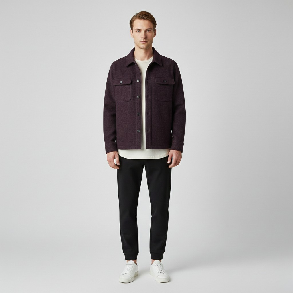 Chaqueta de líneas sencillas para hombre