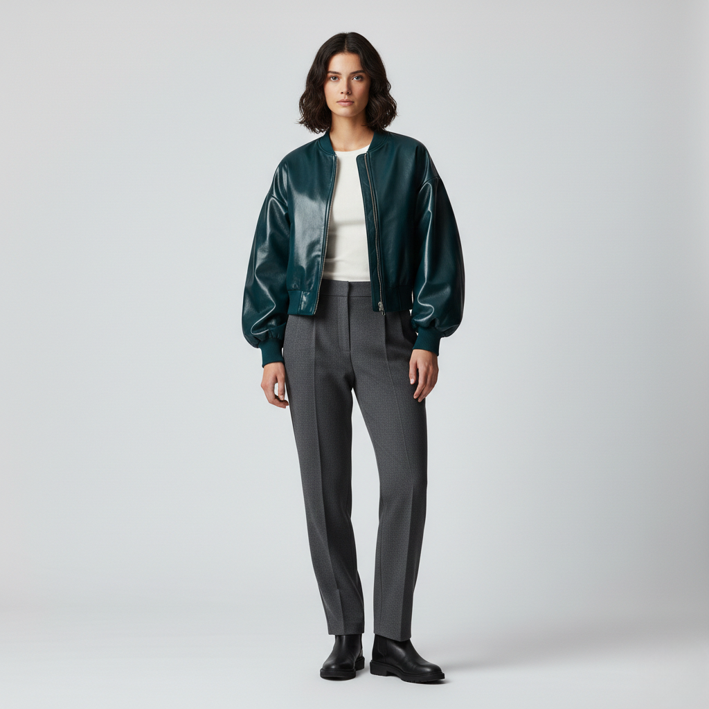 Chaqueta de líneas sencillas para mujer