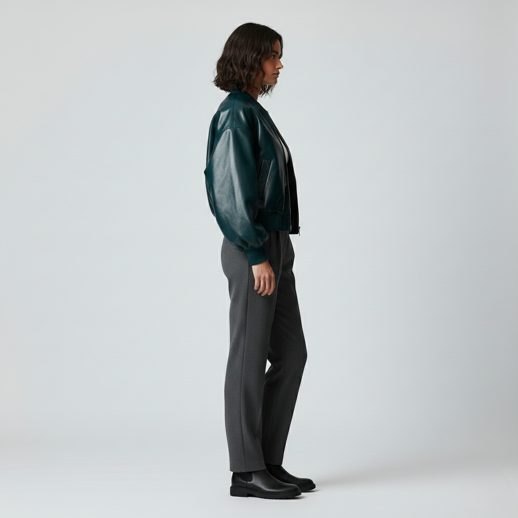 Chaqueta de líneas sencillas para mujer