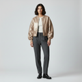 Chaqueta de líneas sencillas para mujer
