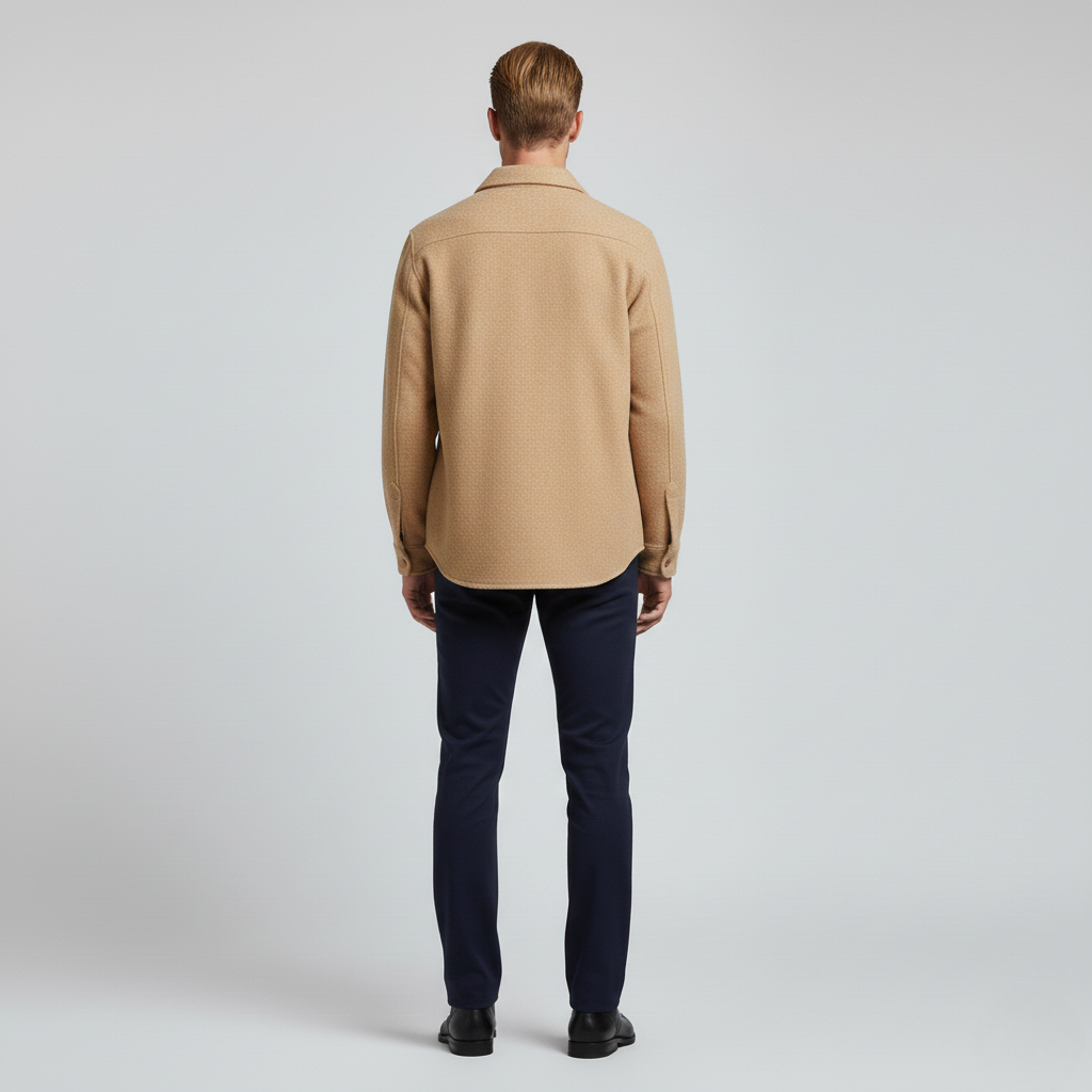 Camisa de estilo utilitario de acabado texturizado para hombre