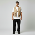 Chaleco sin mangas de estilo utilitario para hombre