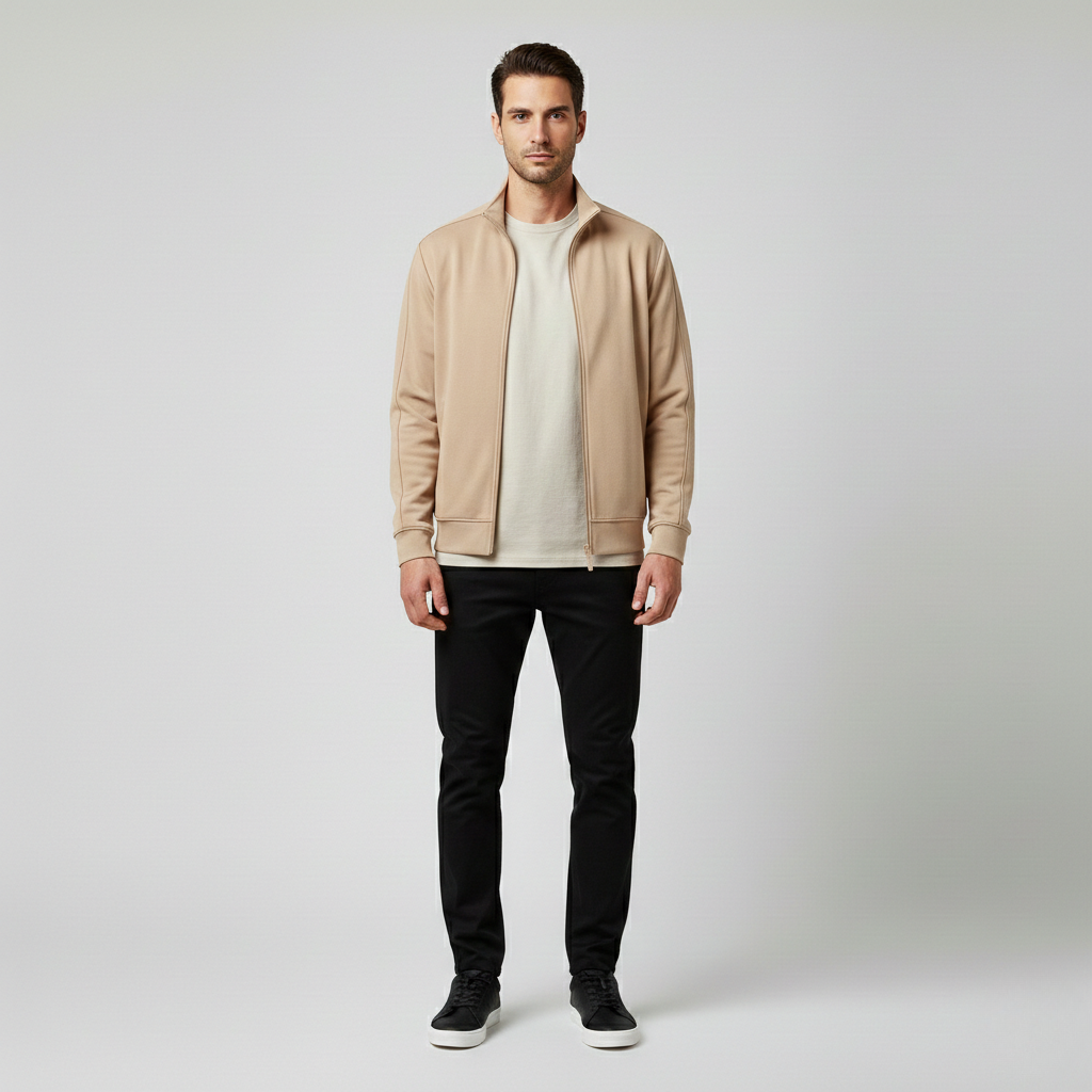Chaqueta con cremallera para hombre