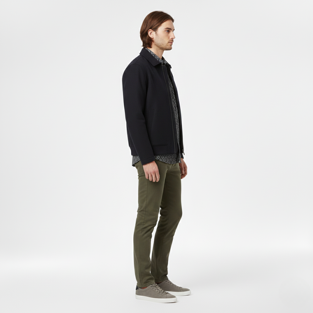 Chaqueta con cremallera para hombre