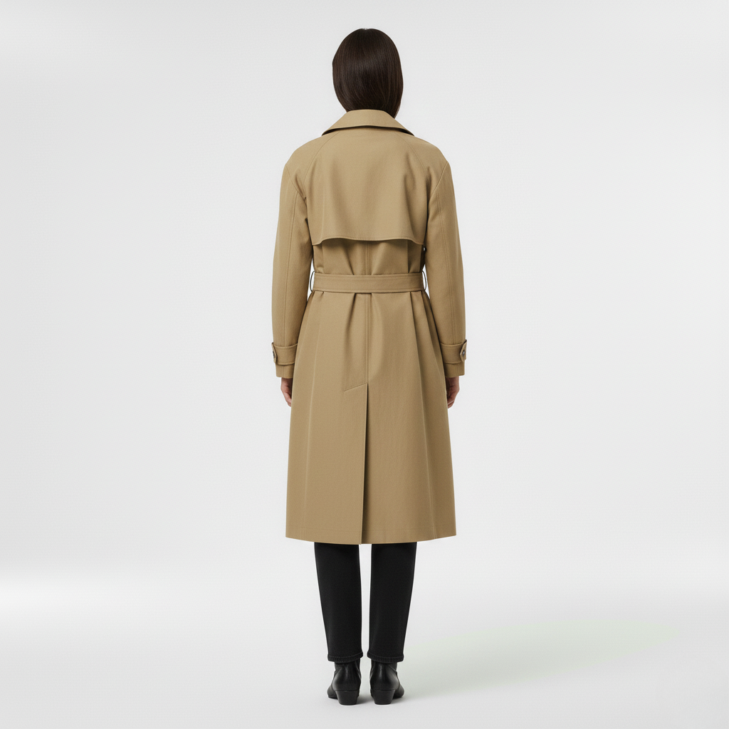 Gabardina de líneas sencillas para mujer