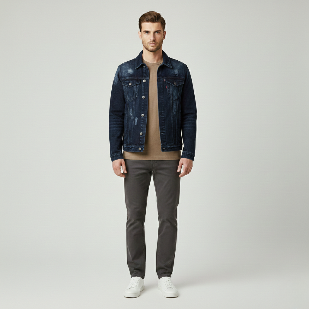 Chaqueta de líneas sencillas para hombre
