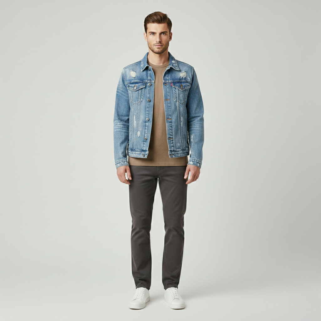 Chaqueta de líneas sencillas para hombre