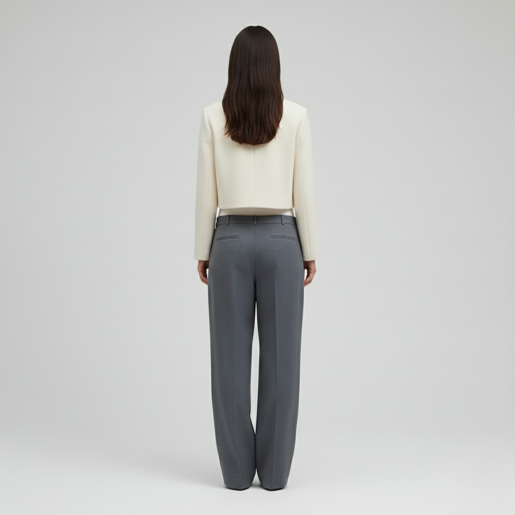 Chaqueta con detalle asimétrico de corte corto para mujer