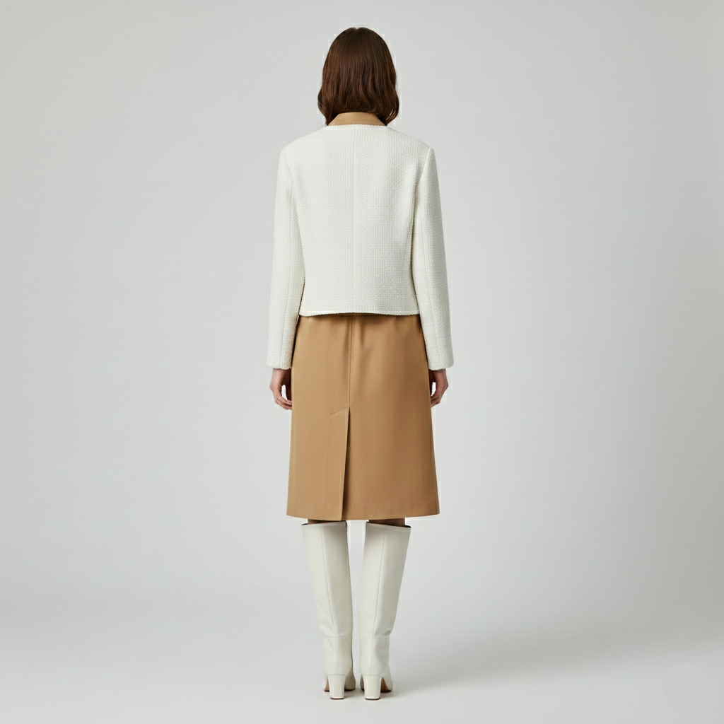 Chaqueta de corte corto con botones para mujer