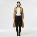 Gabardina de líneas sencillas para mujer