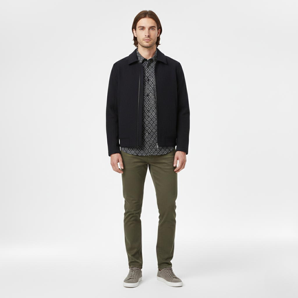 Chaqueta con cremallera para hombre